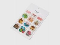 Набор 3D-наклеек для девочек, 12 шт., Мультицвет