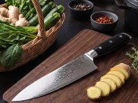 Кухонный нож Поварской FISSMAN Bujo 20 см, сталь Damascus