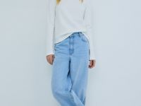 Лонгслив из плотного интерлока, Белый