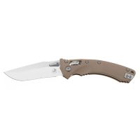 Складной нож Microtech Amphibian 137RL-10FLGTTA, сталь M390, рукоять G10, бежевый