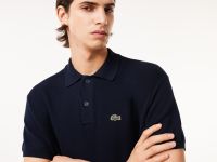 Мужское трикотажное поло Lacoste из органического хлопка