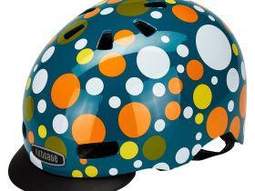 Nutcase Шлем защитный Nutcase Street Polka Face, цвет Синий-Оранжевый, ростовка S
