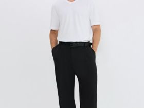 Футболка с V-вырезом, Белый