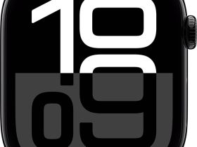 Умные часы Apple Watch Series 10 46 мм алюминиевый корпус «Полночь», с чёрным спортивным ремешком S/M