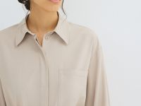 Рубашка с поясом-шнуром, Бежевый