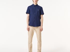 Мужская льнаная рубашка Lacoste