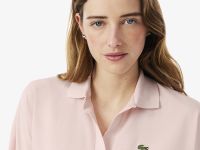 Женская рубашка-поло Lacoste из струящегося хлопка свободного кроя