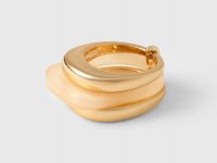 Кольцо с искусственным кварцем, Золотой