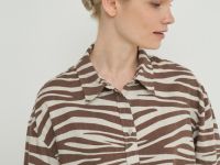 Рубашка изо льна с вискозой, Бежевый