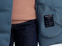 Пуховик с воротником-стойкой