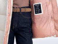 Стеганый пуховик с воротником-стойкой