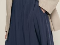 Юбка миди А-силуэта на резинке