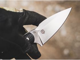 Нож с фиксированным клинком Boker Accomplice, сталь D2, рукоять G10, черный