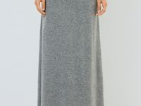 Вязаная юбка-трапеция, Серый