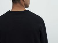 Лонгслив из хлопка, Черный