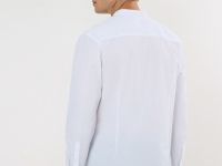 Классическая рубашка с воротником мао, Белый