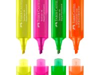 Набор текстовыделителей Faber-castell "46 Superfluorescent" 4 флуоресцентных цв, в пласт. упаковке