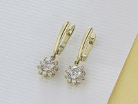 Серьги из желтого золота с бриллиантами э0301сг04201510