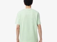 Мужская полосатая Футболка Lacoste из плотного хлопка