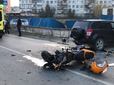 Погиб мотоциклист в результате ДТП в Якутске