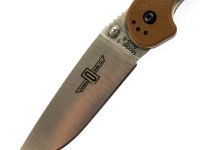 Нож складной Ontario RAT-1, сталь Aus-8, Satin, рукоять термопластик GRN, brown