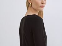 Лонгслив с квадратным вырезом, Черный