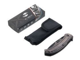 Складной нож Stinger FK-1116BK, нержавеющая сталь, рукоять дерево