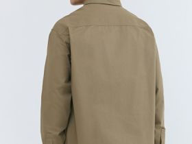 Рубашка из твила с карманом, Бежевый