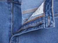 Узкие джинсы с высокой посадкой, Синий