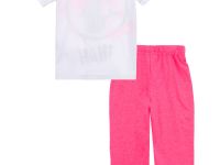 Комплект трикотажный для девочек: фуфайка (футболка), брюки