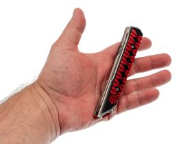 Нож Mr.Blade Hokku D2 SW G10 black red складной с чехлом