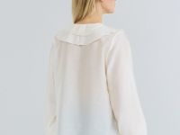 Блузка из лиоцелла с рюшами, Бежевый