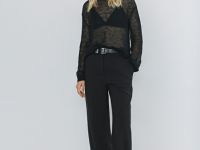 Полупрозрачный джемпер с шерстью альпака, Черный