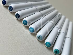 Набор маркеров акриловые Languo, 9 цветов, синие оттенки