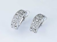 Серьги из белого золота с бриллиантами э0901сг11210918