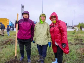 Саженцы ели и берёзы посадили в Парке Победы Якутска