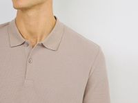 Поло из текстурированной ткани, Бежевый