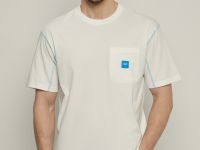 Футболка свободного силуэта с контрастной отделкой