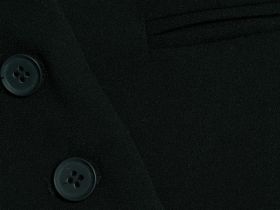 Жилет с ассиметричной застёжкой на пуговицы, Черный