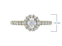 Кольцо из желтого золота с бриллиантами э0301кц06165200