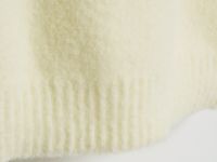 Джемпер из пушистой пряжи с коротким рукавом, Желтый