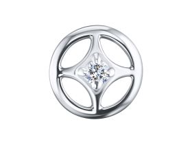 Подвеска из белого золота с бриллиантом э4701пд07210127