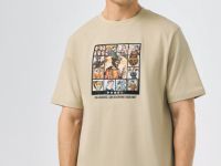 Футболка с арт-принтом, Бежевый