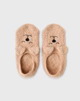 Коричневые носки-следки с вышивкой и ушками Глория Джинс