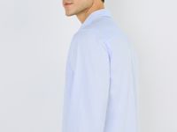 Рубашка из структурной ткани, Голубой