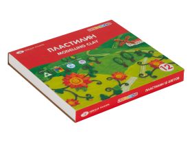 Набор пластилина детского классического "Цветик" 12 цветов, 180 гр, со стеком