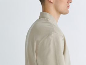 Поло с имитацией второго слоя, Бежевый