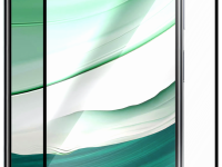 Защитное стекло Krutoff Premium для Infinix Smart 8 с чёрной рамкой