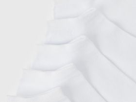 Базовые короткие носки, 5 пар, Белый