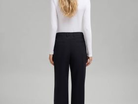 Брюки прямого кроя из твила